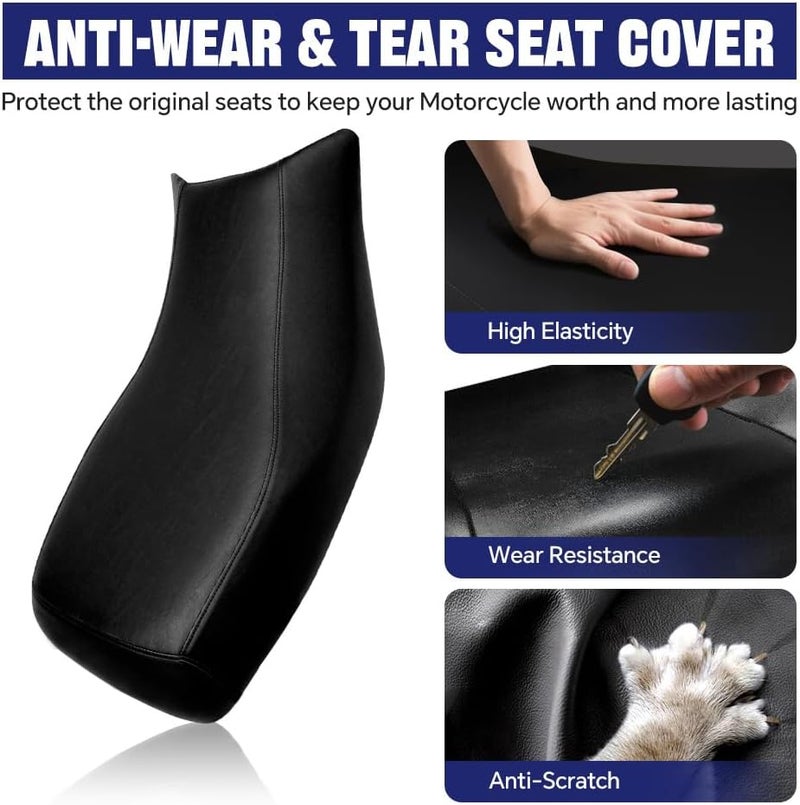 PIT66 Seat Cover, Compatible with 2007 2008 2009 2010 2011 Yamaha Grizzly 700 Black - Image 3